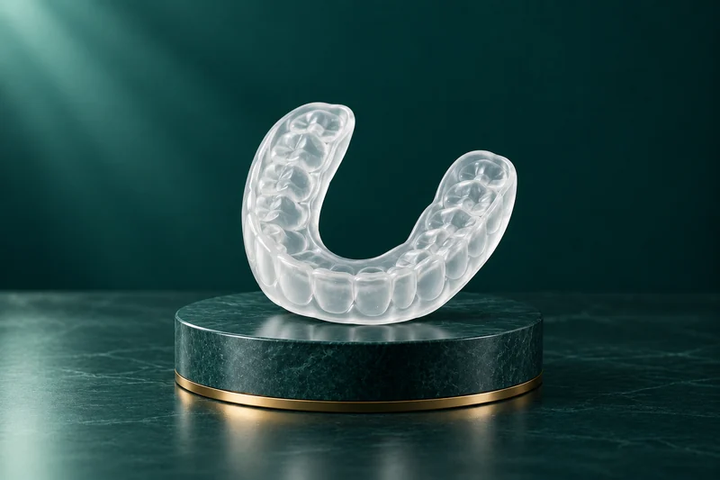 Custom dental guard representing smile protection